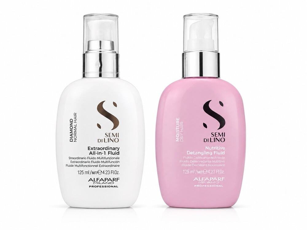 Alfaparf Semi Di Lino All-in-1 Fluid + Nutritive Detangling Fluid 4.23 oz Set